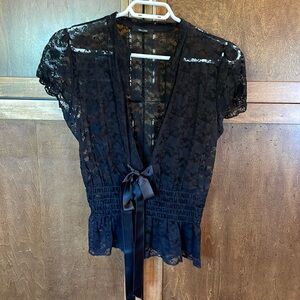Majora black lace blouse.